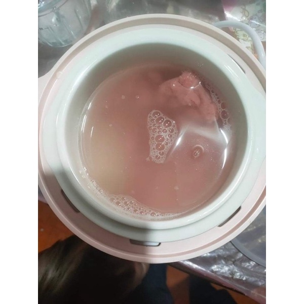 🎁Combo ăn dặm nồi nấu cháo chậm BEAR 0,8l và máy xay HATTIECS 0,3l bản 6 lưỡi xay