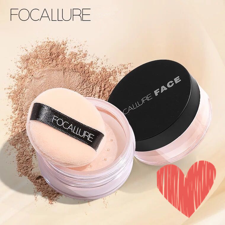 [Hàng mới về] Hộp phấn phủ kiềm dầu trang điểm tự nhiên FOCALLURE