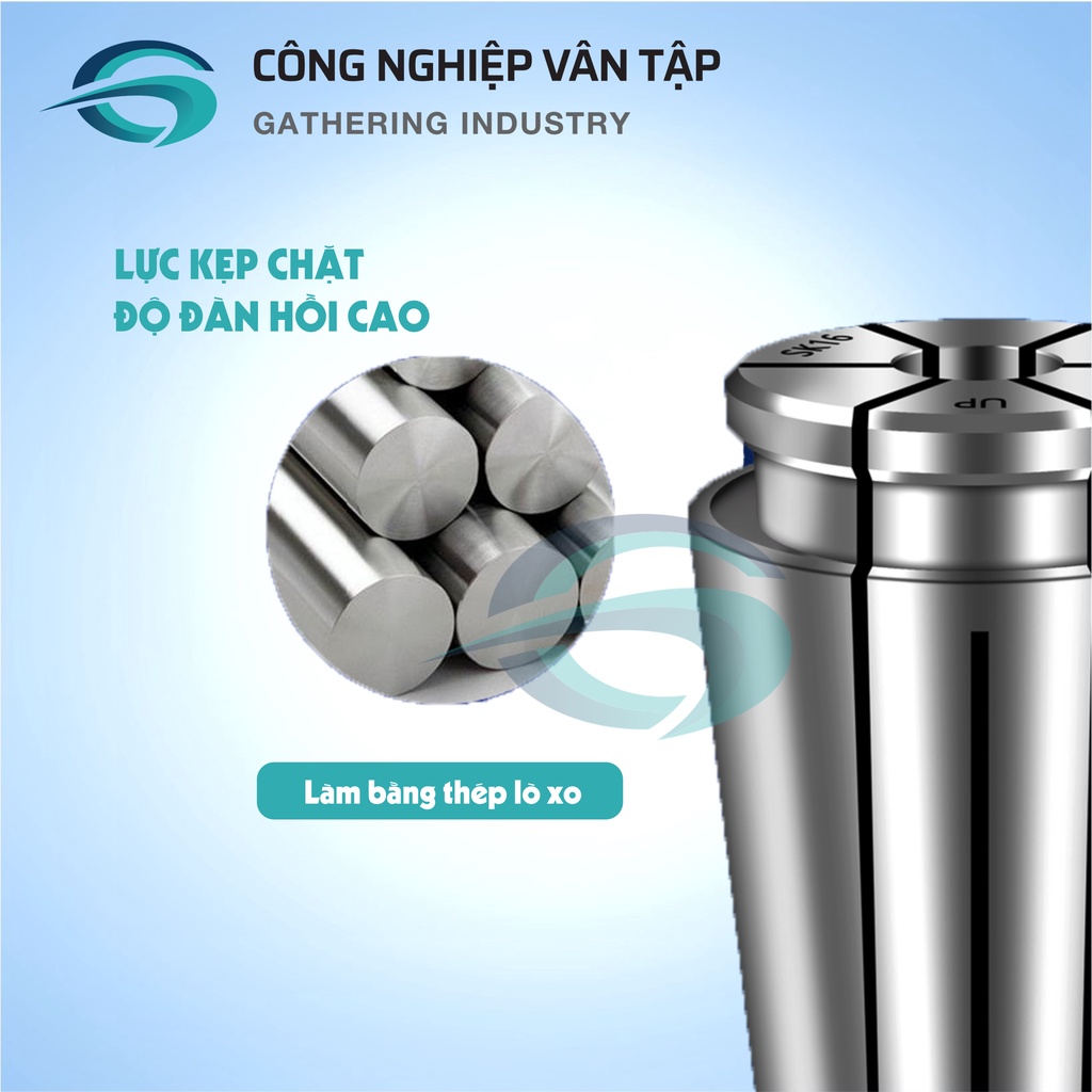 Collet SK10, SK16 - Collet kẹp dao phay kiểu SK có độ chính xác cao