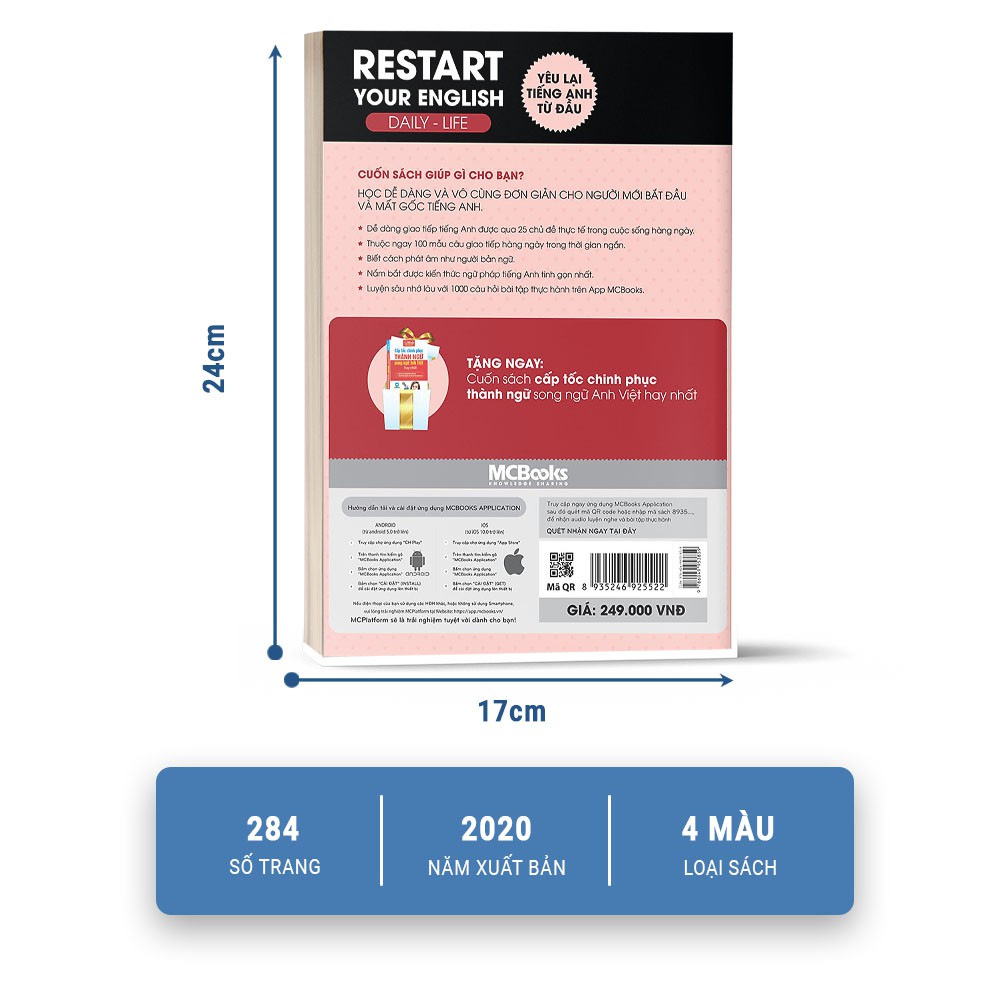 Sách - Restart Your English (Daily Life) - Yêu Lại Tiếng Anh Từ Đầu - Học Kèm App Online