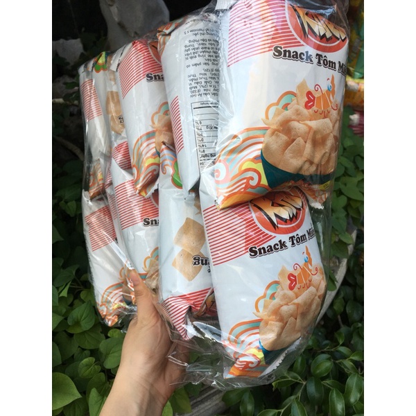 Bịch 10 gói 14g Bim Snack Tôm Miếng Oishi 14g/gói