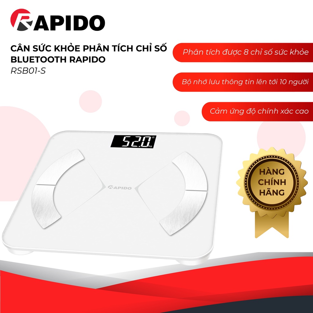 Cân sức khỏe Rapido bluetooth RSB01-S