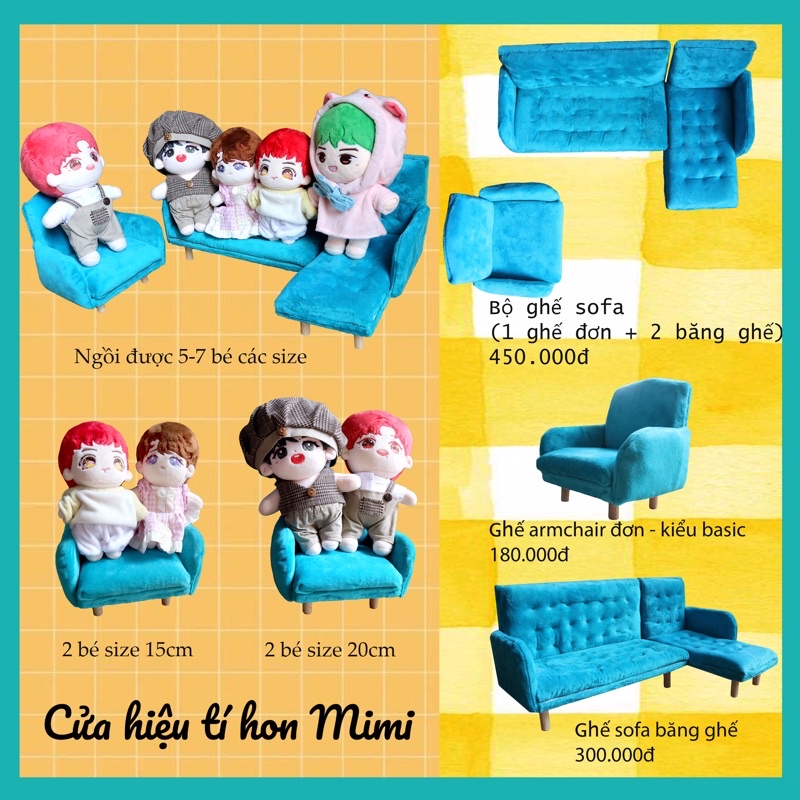 [Doll Furniture] Ghế Armchair cho Doll 15-20cm