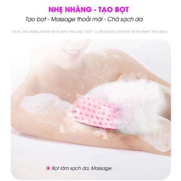 Dây Chà Cọ Lưng [ Bản Dài ] - Đai chà lưng Silicon 2 Mặt Gai Tẩy Tế Bào Chết