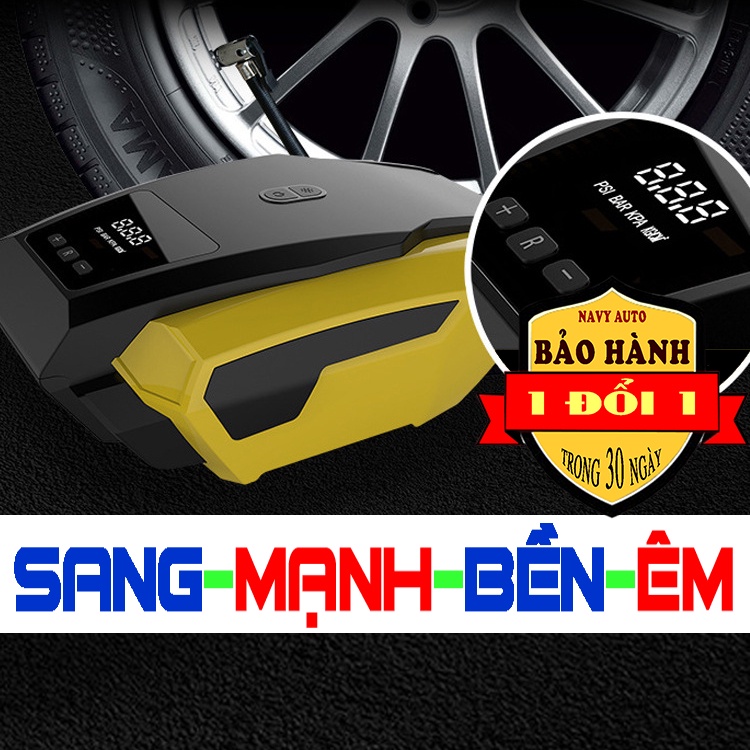 Bơm lốp ô tô, phiên bản Cao Cấp 12v động cơ đồng bền bỉ