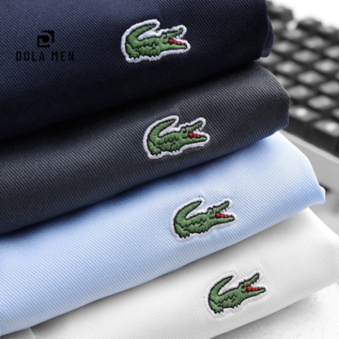 Áo Sơ Mi Nam Tay Ngắn Không Túi LACOSTE VẢI LỤA Hàng Xuất Xin Cao Cấp Dolamen