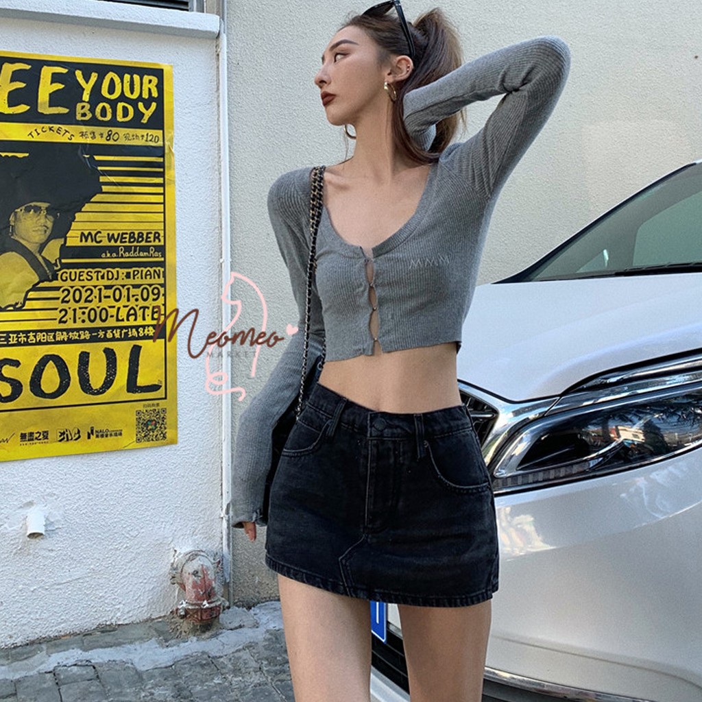 Quần Short Jean Nữ Giả Váy - Quần Sooc Jean Nữ Giả Chân Váy Cực Hot Cực Thời Trang | BigBuy360 - bigbuy360.vn
