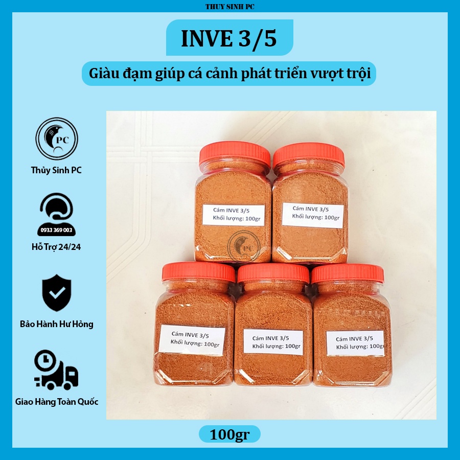 Cám inve 3/5 giàu đạm cung cấp dinh dưỡng giúp cá phát triển
