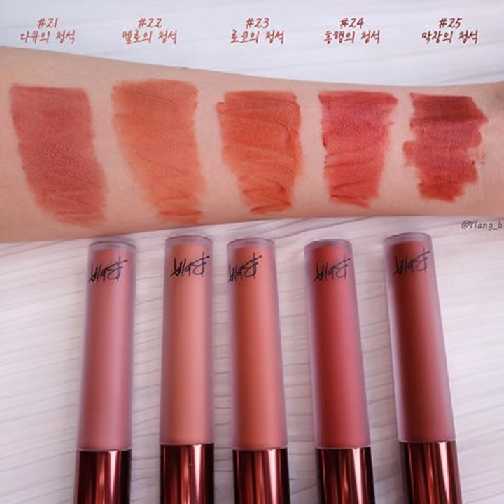 Son kem lì Bbia Last Velvet Lip Tint Version 5 Note Series 5g