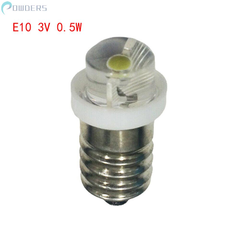 Bóng Đèn LED Ánh Sáng Trắng 3/4.5/6V 0.5W 6000K E10 2022 Thay Thế Chuyên Dụng Cho Đèn Pin