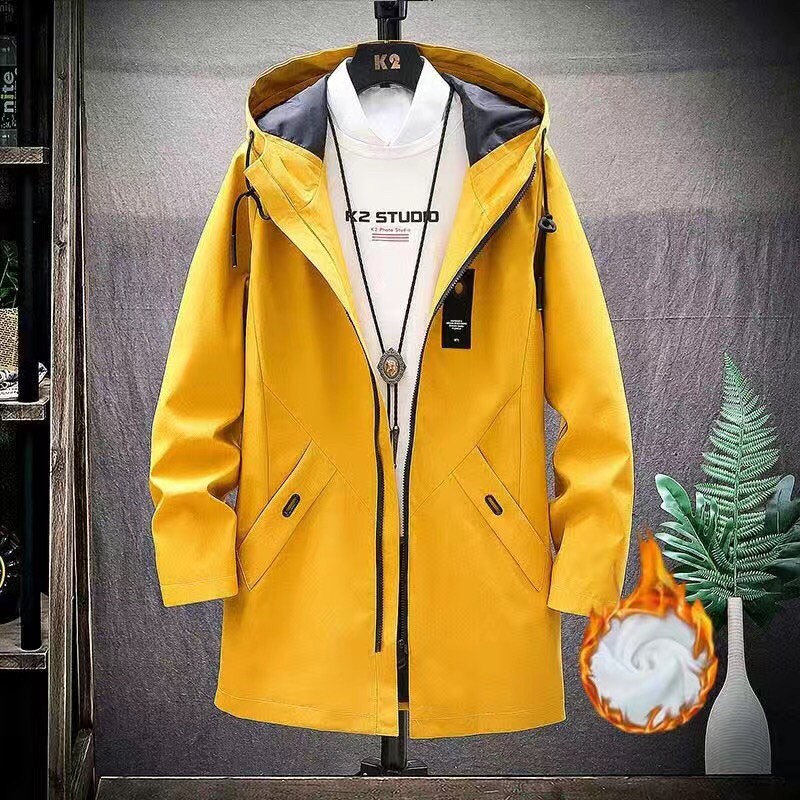 Áo khoác gió - Áo khoác Kaky Lót Lông  thời trang thu đông quảng châu