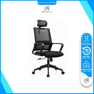 Ghế Chân Xoay Tựa Đầu Lưới, Ghế Làm Việc Văn Phòng Giám Đốc Tựa Lưng Thư Giãn Xoay 360 Độ