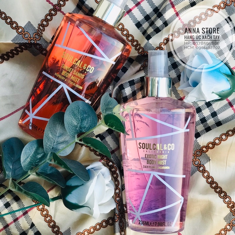 BODY MIST SOULCAL &  CO Xịt thơm body