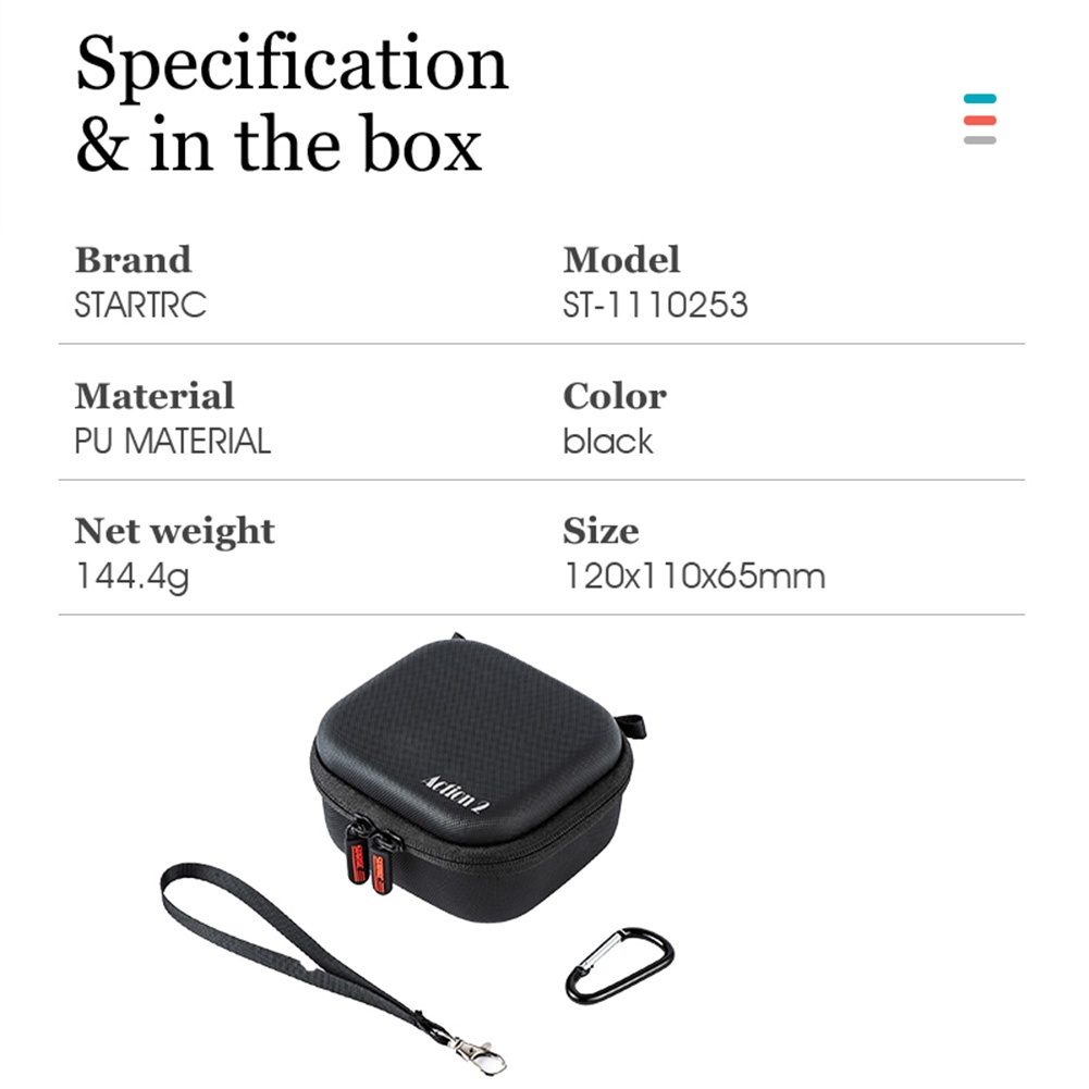 Túi Đựng Bảo Vệ Chống Rơi Mini Có Móc Khóa Cho Camera Hành Động Dji Action 2