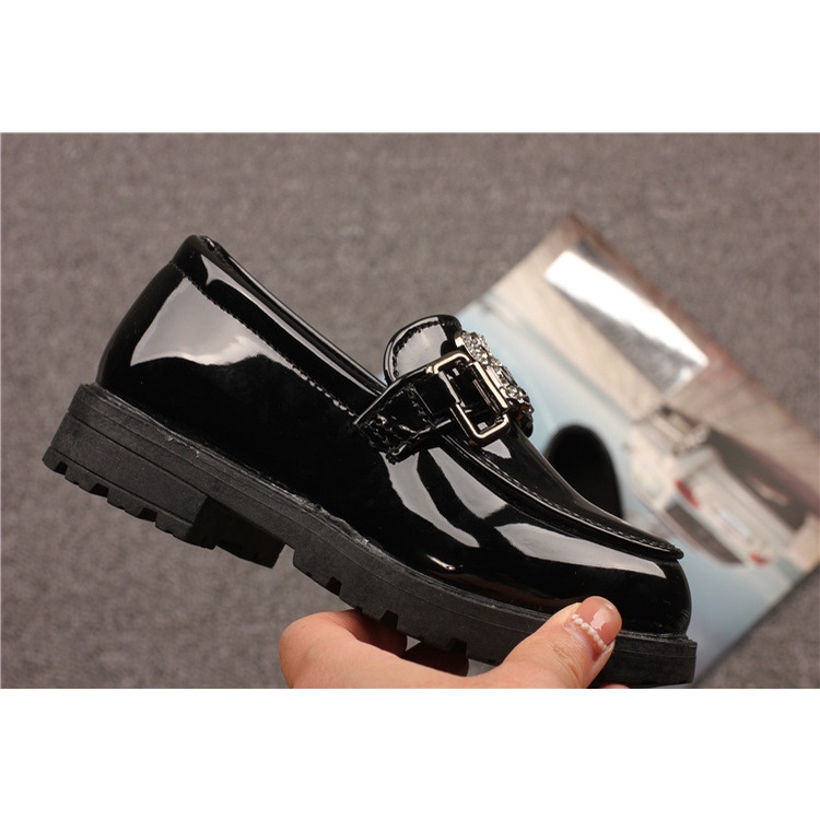 Giày da đế mềm phong cách Anh Quốc thời trang xuân thu 2021 cho bé