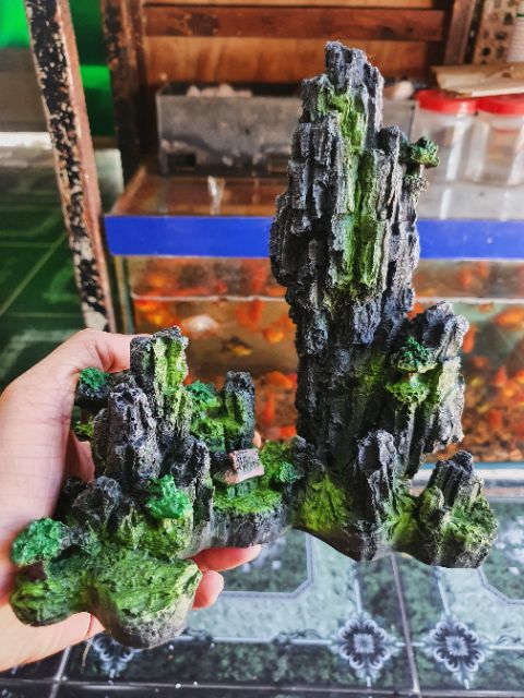 CẢNH NÚI TRANG TRÍ HỒ CÁ NON BỘ 20x10x22cm