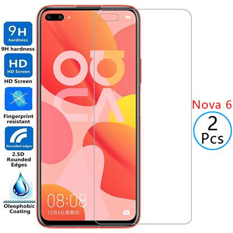 Kính cường lực bảo vệ cho Huawei Nova 6 5g Bảo vệ màn hình trên phim Nova6 Huawey Huwei Hawei Huawi 