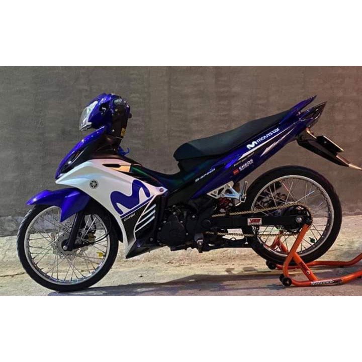 Tem trùm exciter 135 ♦FREESHIP♦ movistar xanh trắng, độ team decal xe ex dán đời 2011-2014