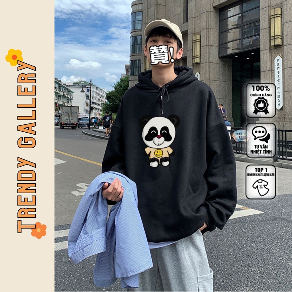 Áo Hoodie Nam In Hình Gấu Trúc Drew Trendy Gallery, Hoodie Nam Nữ Form Rộng Basic Đáng Yêu TV5026