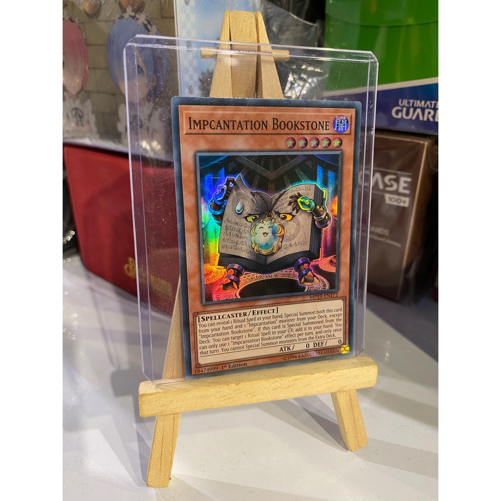 Lá bài thẻ bài Yugioh Impcantation BookStone – Super Rare - Tặng bọc bài nhựa bảo quản