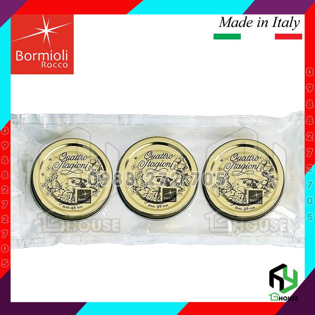 Combo 3 nắp vặn hũ thủy tinh Quattro - Bormioli Rocco - đường kính 56mm