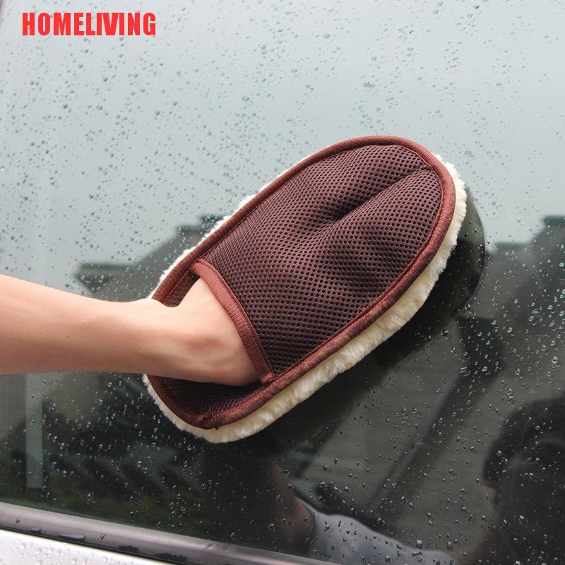 Găng Tay Lông Cừu Siêu Mềm Vệ Sinh Xe Hơi Tiện Dụng