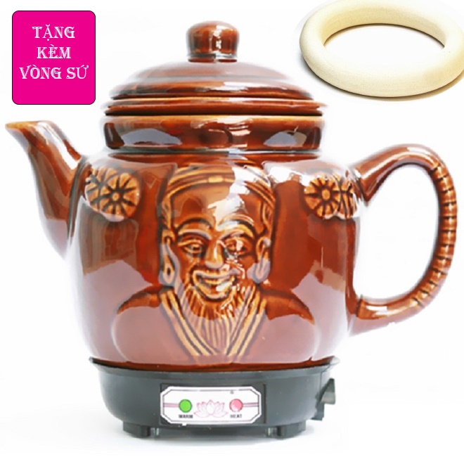 [KÈM VÒNG SỨ] Ấm Siêu Sắc Thuốc Bắc 2 Chế Độ BH 6T