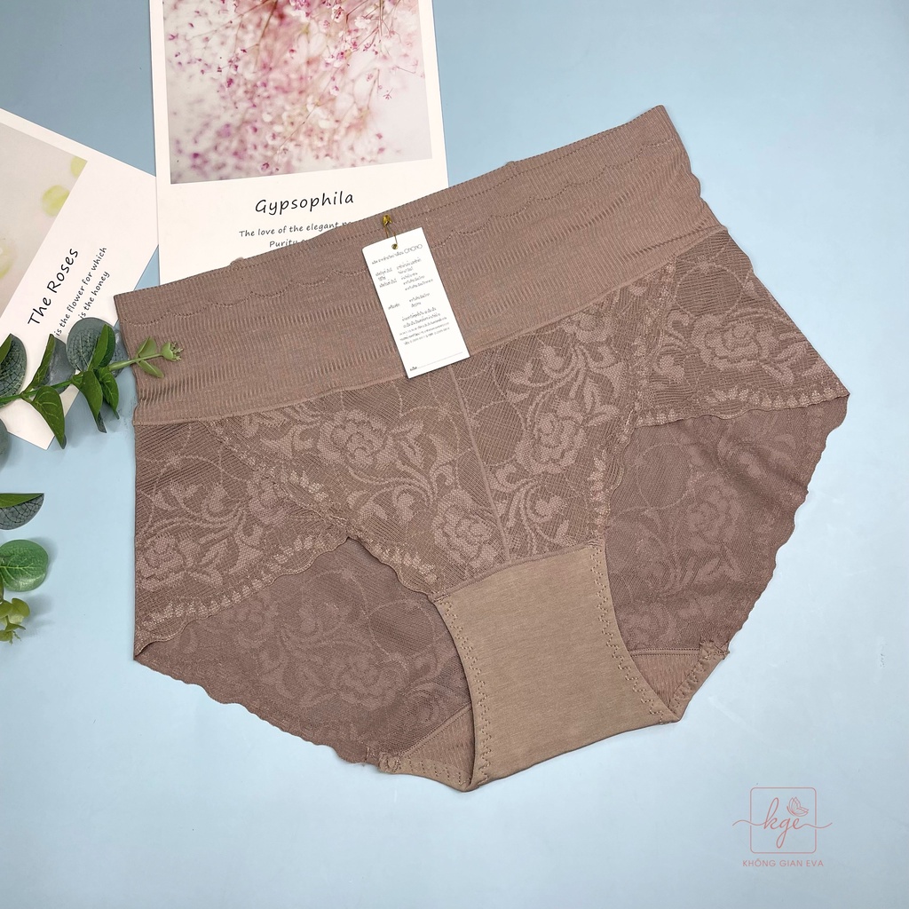 Quần lót nữ cotton cạp cao , quần lót ren thêu hoa cao cấp cho vòng mông 95 98 cm 2023