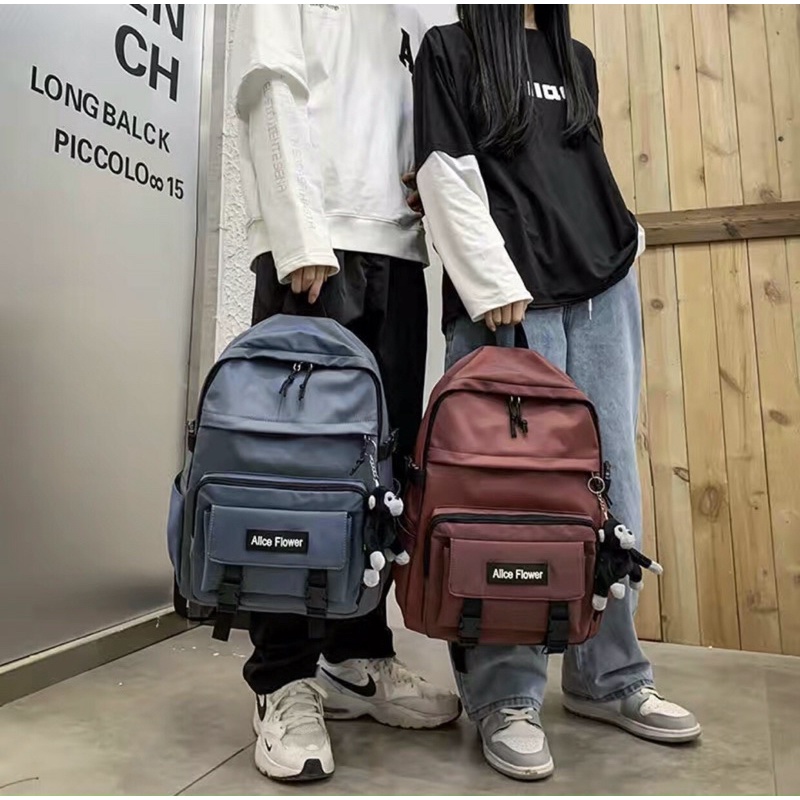 Balo học sinh Ulzzang chống nước cao cấp giá rẻ kiểu dáng thời trang Hàn Quốc đi học đi chơi vừa laptop BLĐH90