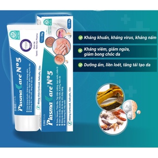 Gel bôi da PlasmaKare No5 bôi ngứa, lành nhanh loét, vết thương hở, xử lý mọi vấn đề về da