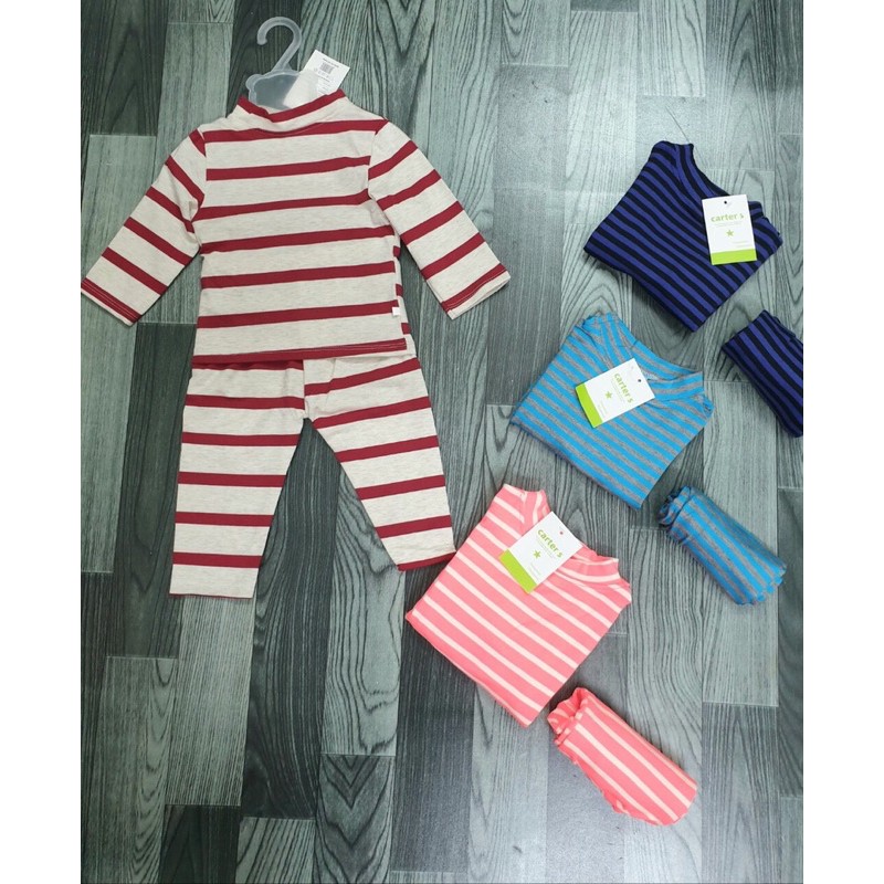 Bộ quần áo dài tay thu đông cho bé chất liệu cotton len giữ ấm mùa đông VNXK