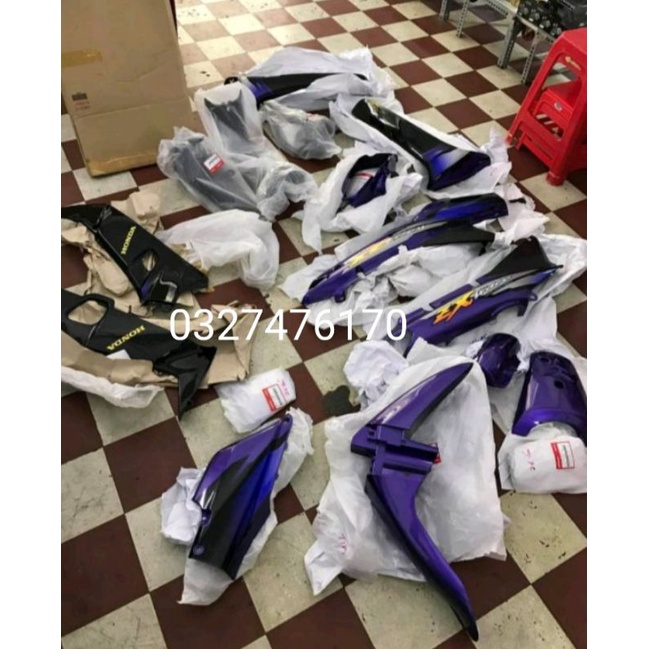 Bộ nhựa dàn áo xe WAVE ZX màu tím zin chính hãng