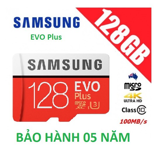 Thẻ Nhớ Samsung Evo Plus Class10 100MB/s 128GB/64GB/32GB tốc độ cao | BigBuy360 - bigbuy360.vn