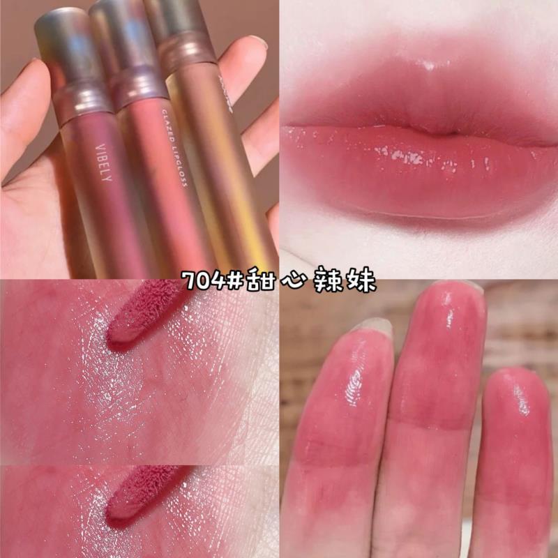 [Hàng mới về] Son Bóng Vibely Dưỡng Ẩm Chống Thấm Nước Không Dính Màu Sắc Tươi Tắn