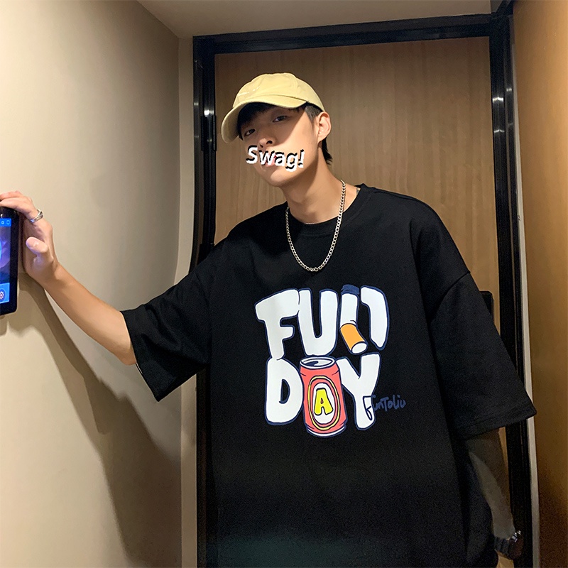 Áo Thun Nam Tay Ngắn Phong Cách hip hop Thời Trang