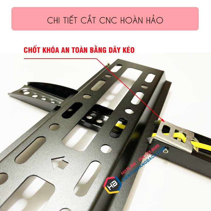 Giá Treo Tivi Siêu Mỏng A3F 40 - 50 - 55 - 65 - 70 Inch / Giá Treo Tivi Phẳng Tường Cố Định - Tải Trọng 68 Kg
