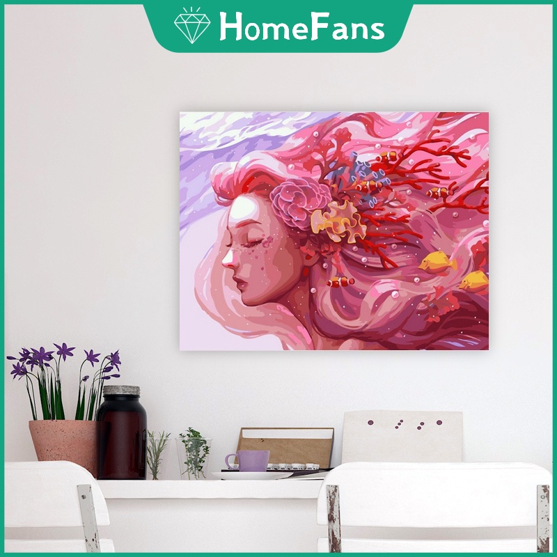 Bộ tranh sơn dầu 40*50cm tự làm họa tiết phong cảnh thiên nhiên dùng để trang trí tiện dụng