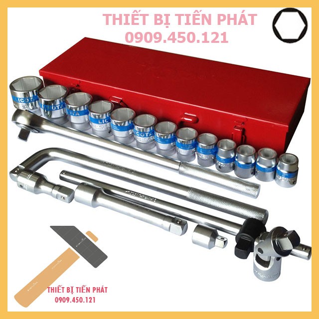 BỘ TUÝP 21 MÓN 3/4&quot; ĐẦU TUÝP LỤC CAO CẤP TOP RM-6021HL CHÍNH HÃNG HỘP SẮT