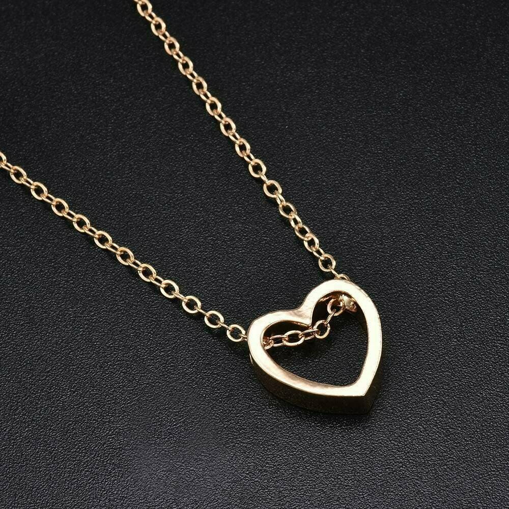 vòng cổ Thép Không Gỉ Mặt Trái Tim Nhiều Màu Thời Trang Cho Nữ Mihan1