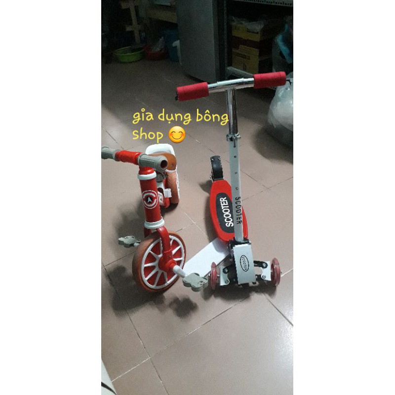 (HCM)Xe trượt scooter 3 bánh phát sáng cho bé trai, bé gái, xe đẩy chân cho bé(loại 1)