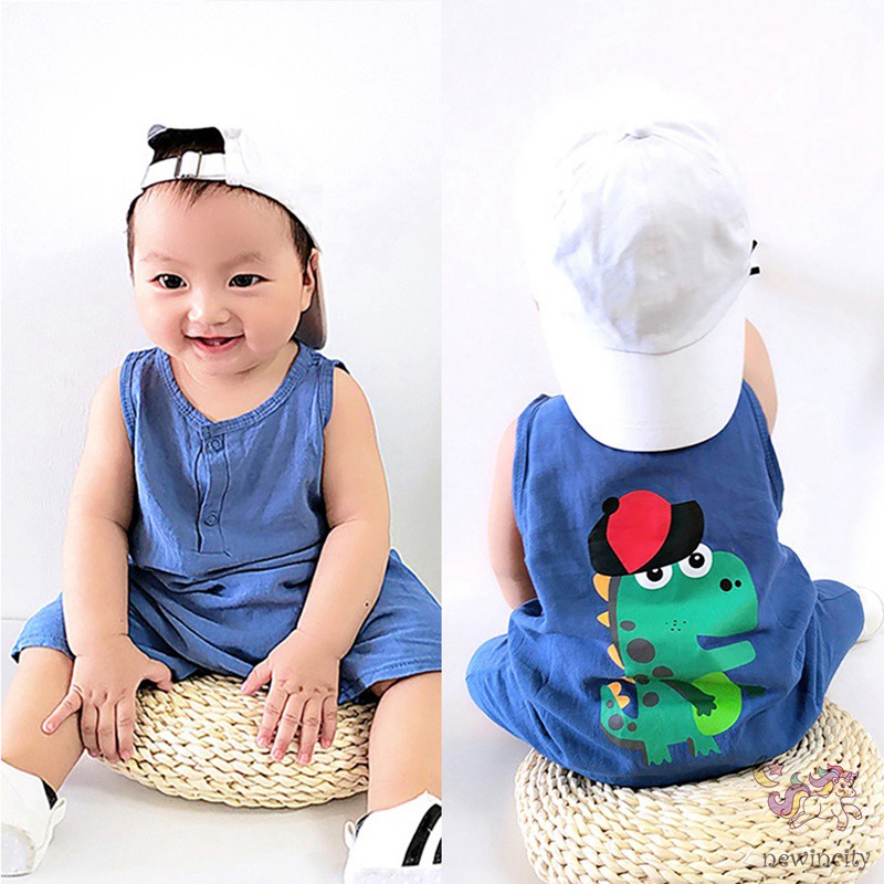 Bộ áo liền thân một mảnh họa tiết hoạt hình thời trang mùa hè dành cho bé trai