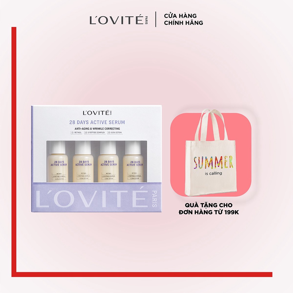 Serum chống lão hóa Lovite 28 Days Active Serum Anti-aging &amp; Wrinkle Correcting 40ml