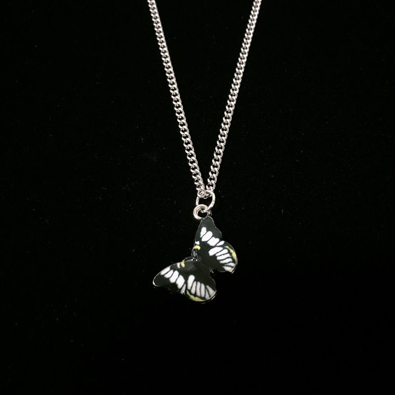 Dây Chuyền Sợi Xích Phối Mặt Hình Bươm Bướm Nhiều Màu Sắc Thời Trang 22342