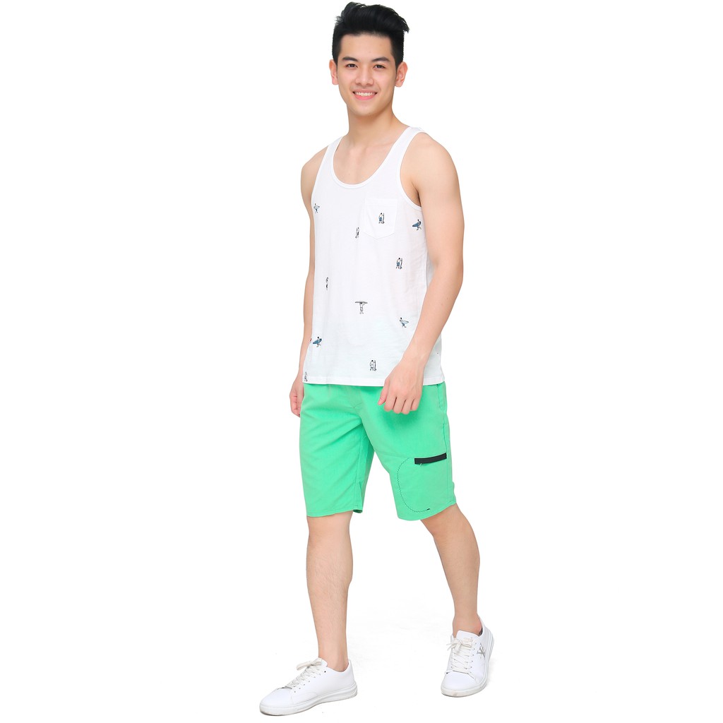 Quần Short nam cao cấp Narsis S8054 màu xanh có dây rút