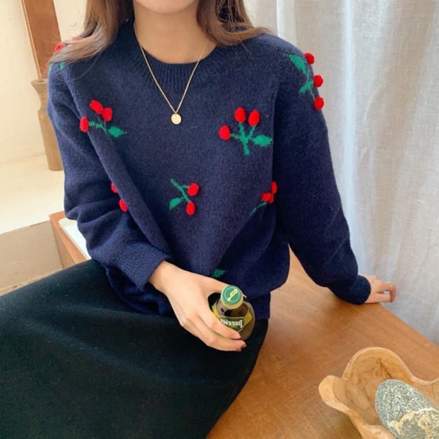 {Hàng Sẵn}  Áo len cherry