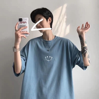 Áo Thun Tay Lửng Dáng Rộng In Họa Tiết Đơn Giản Thời Trang Mùa Hè Cho Nam Size S-3XL