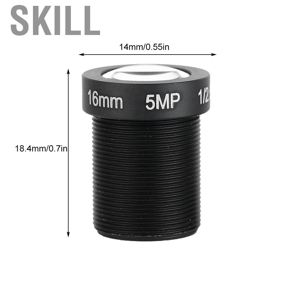 Skill Single Board Lens  Back Foci Length 12.38 Replacement Accessory 16mm HD Prime Fast Focusing for Camera For Most Models