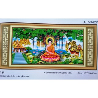 Tranh thêu chữ thập Phật thích ca AL53429