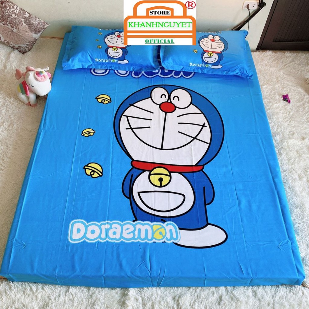 Set ga gối cotton hoạt hình cho bé Cotton Tina -  Doraemon chuông