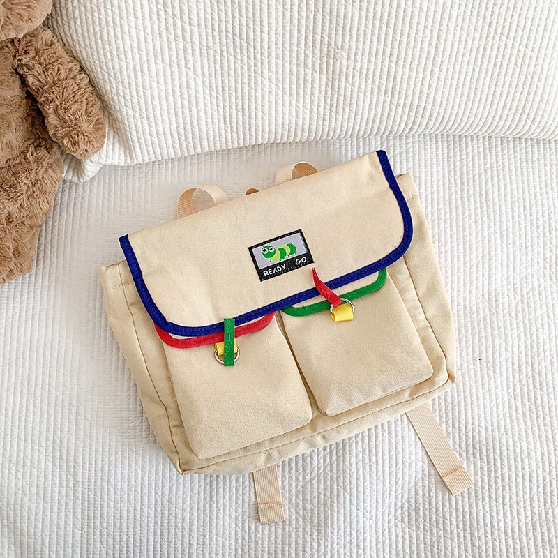 Ba lô vuông nắp bảng to cho bé trên 2 tuổi B880